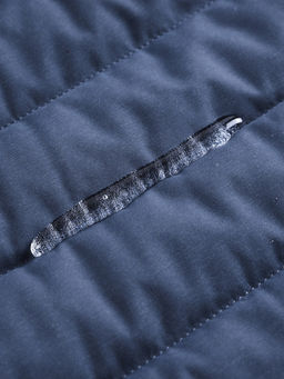 Куртка мужская стёганая с капюшоном с графеновой подкладкой синего цвета 9623_1S