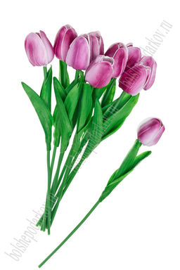 Веточка декоративная 33 см "Тюльпан" (10 шт) SF-7871, сиреневый