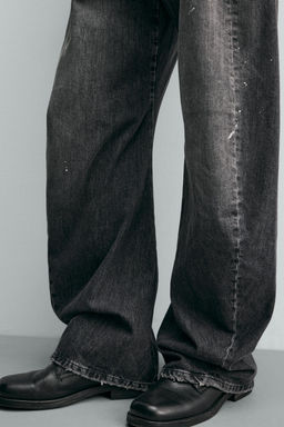JEANS BARREL FIT COSTURAS GIRADAS / Carb?n - Zara фото 7