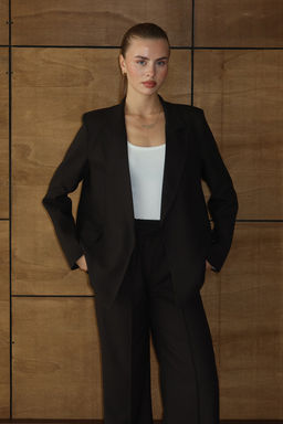 Kahverengi Rahat Kal?p Cizgili Astarl? Dokuma Blazer Ceket TWOAW26BC00044 - Trendyolmilla фото 11