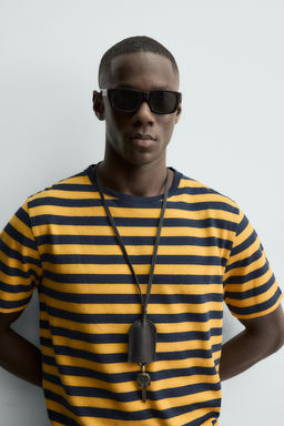 CAMISETA LINO - ALGOD?N RAYAS / rayas - Zara фото 5