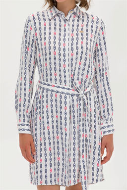 Женское белое тканое платье - U.s. polo assn фото 13