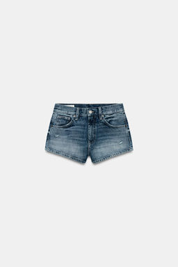 SHORTS MINI DENIM TRF CURVED TIRO ALTO / Azul - Zara фото 7