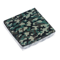 Цена за 5 шт. Коробка для печенья, Зеленый камуфляж 15?15?3