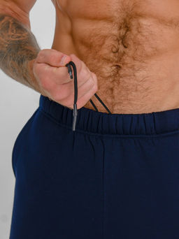 Арт. 62902 Брюки мужские с начесом 48-56 (5 шт) Цвет:темно-синий