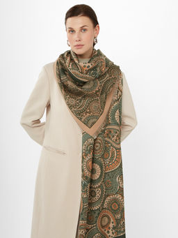 в составе ШЕРСТЬ и КАШЕМИР Большой, мягкий, теплый двусторонний палантин - Tantino фото 5