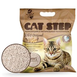Наполнитель комкующийся растительный CAT STEP Tofu Original, 12 л