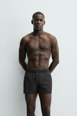 SHORT STRUCTURED SWIMMING TRUNKS - Zara фото 12