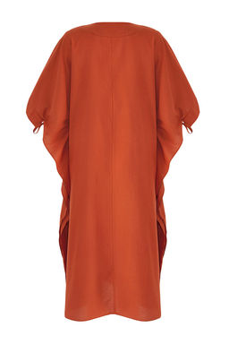 Kiremit Dokuma %100 Pamuk Maxi Plaj Elbise TBESS25EL00057 - Trendyolmilla фото 7