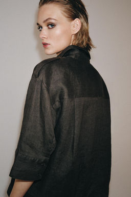 CAMISA LINO BOLSILLOS ZW COLLECTION / Vis?n - Zara фото 2