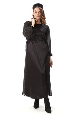 Платье NIKVA н991-4 чёрный и белый горох