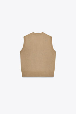 PLAIN KNIT WAISTCOAT TOP - Zara фото 6