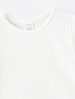 Bisiklet Yaka Uzun Kollu Basic K?z Bebek Ti??rt - Waikiki фото 2