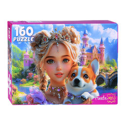Пазлы 160 "Портрет принцессы с корги"