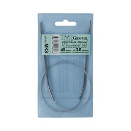 Спицы GAMMA круговые MKS сталь d 3.0 мм 40 см 1 шт с металлической леской