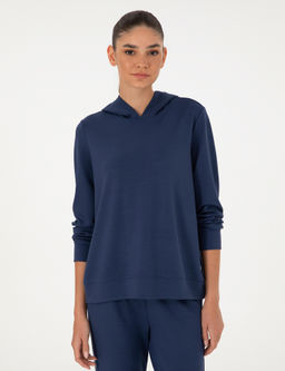 Lacivert Oversize Modal Kuma_ Sweatshirt - Pierre cardin фото 3