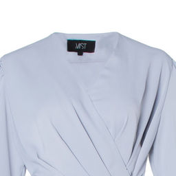 Платье женское миди MIST plus-size, серо-голубое, размер 56