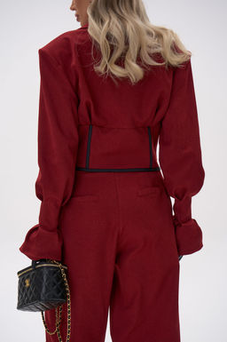 Пиджак  корсет Джуди (бордовый) - Эльза фото 20