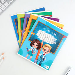 Цена за 20 шт. Тетрадь 12 листов в линейку, А5, на скрепке, блок №1 «Школьники» МИКС