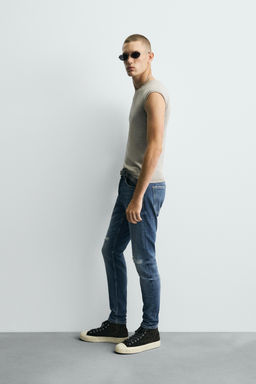 RIPPED SKINNY FIT JEANS - Zara фото 4