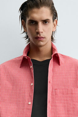 CHECKED RELAXED FIT SHIRT - Zara фото 6