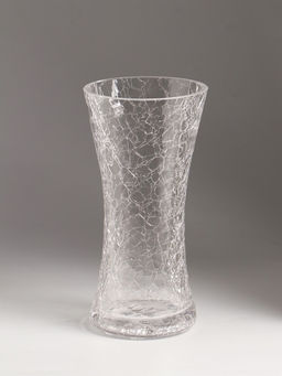 Ваза стекло настольная "Паутинка" талия, 20х10 см, прозрачный