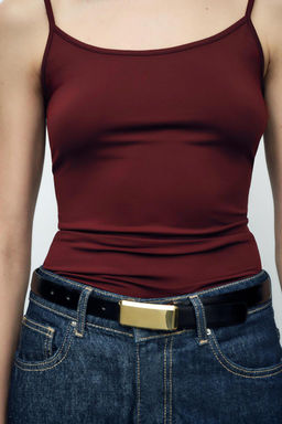 POLYAMIDE SLIM STRAP T-SHIRT - Zara фото 14
