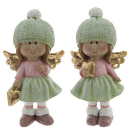 Фигурка декоративная "Ангел", L5,5 W4,5 H11 см, 2в.