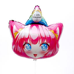 Цена за 3 шт. Воздушный шар фольгированный 24" «Девочка аниме»