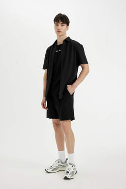 Slim Fit Dar Kesim Dar Paca Cepli Basic Duz Sort - Defacto фото 5