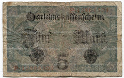 Банкнота 5 марок 1917 года Германия