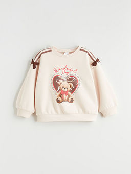 Ay? Teddy Bask?l? K?z ?ocuk Sweatshirt