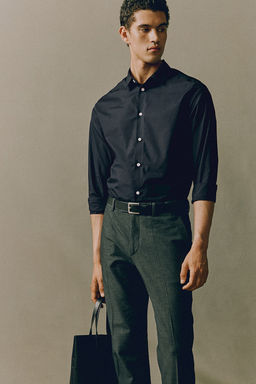 Camisa de facil planchado Slim Fit - H&m фото 3