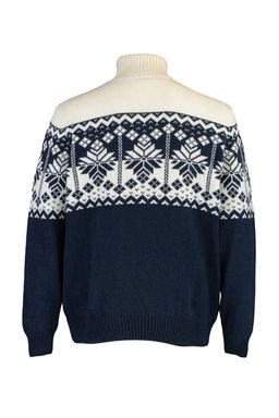 TRENDYOL MAN Indigo Regular Yunlu Bal?kc? Yaka Etnik Triko Kazak TMNAW22KZ0296 - Trendyolmilla фото 32