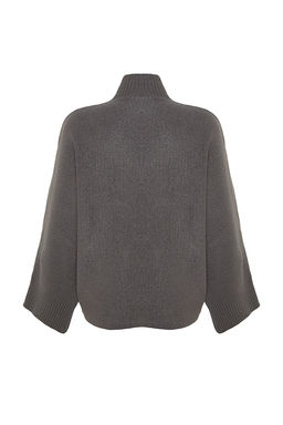 Antrasit Yumusak Dokulu Genis Kal?p Triko Kazak TWOAW20KZ1059 - Trendyolmilla фото 12