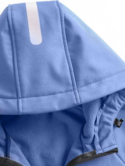 Ветровка спортивная мужская с капюшоном softshell синего цвета 9563S - Mtforce фото 28