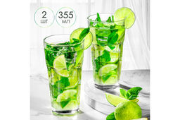 Набор 2 стаканов 355 мл 8*8*14,7 см "Crystal glass", стекло