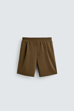 BERMUDA RELAXED FIT SOFT PLIEGUES / Marr?n - Zara фото 6