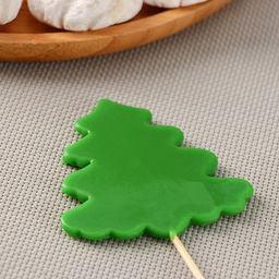 Форма леденцов Ёлка, силикон, 2 ячейки, 12?9?0.8 см, h=8 см, прозрачная