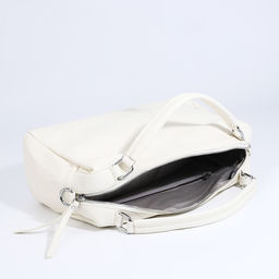 Сумка-саквояж на молнии, длинный ремень, цвет белый - Simaland фото 7