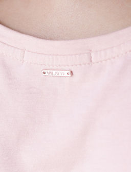 Футболка из эластичного хлопка с принтом стразы