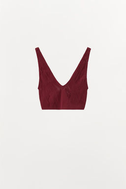 SEAMLESS LACE BRALETTE WITH WIDE STRAPS - Zara фото 5