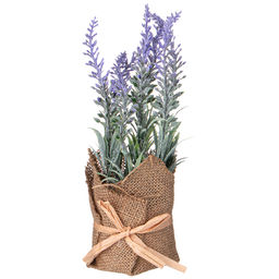 ИЗДЕЛИЕ ДЕКОРАТИВНОЕ В ЛЬНЯНОМ ГОРШКЕ ЛАВАНДА