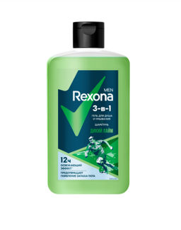 РЕКСОНА гель д/душа муж 490мл 3в1 Дикий лайм