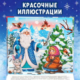 Книжка - панорамка 3D «Морозко», 12 стр.