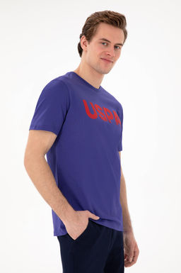 Erkek Regular Fit Bisiklet Yaka Kobalt Basic Ti__rt Sepette S_rpriz _ndirim - U.s. polo assn фото 3