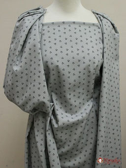 Плательный хлопок Миленацв.серый, ш.1.46м, хлопок-100%, 115гр/м.кв - Купава фото 5