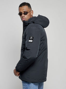 Куртка спортивная мужская зимняя с капюшоном темно-синего цвета 8360TS - Wonderrman фото 10