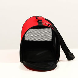 Сумка - переноска для животных, 2 входа, 40 х 25 х 28 см, красная - Пижон фото 4