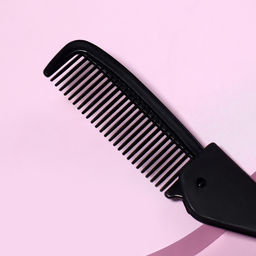 Цена за 4 шт. Расчёска складная «QF», 17,5/9.7 × 3 см, цвет чёрный